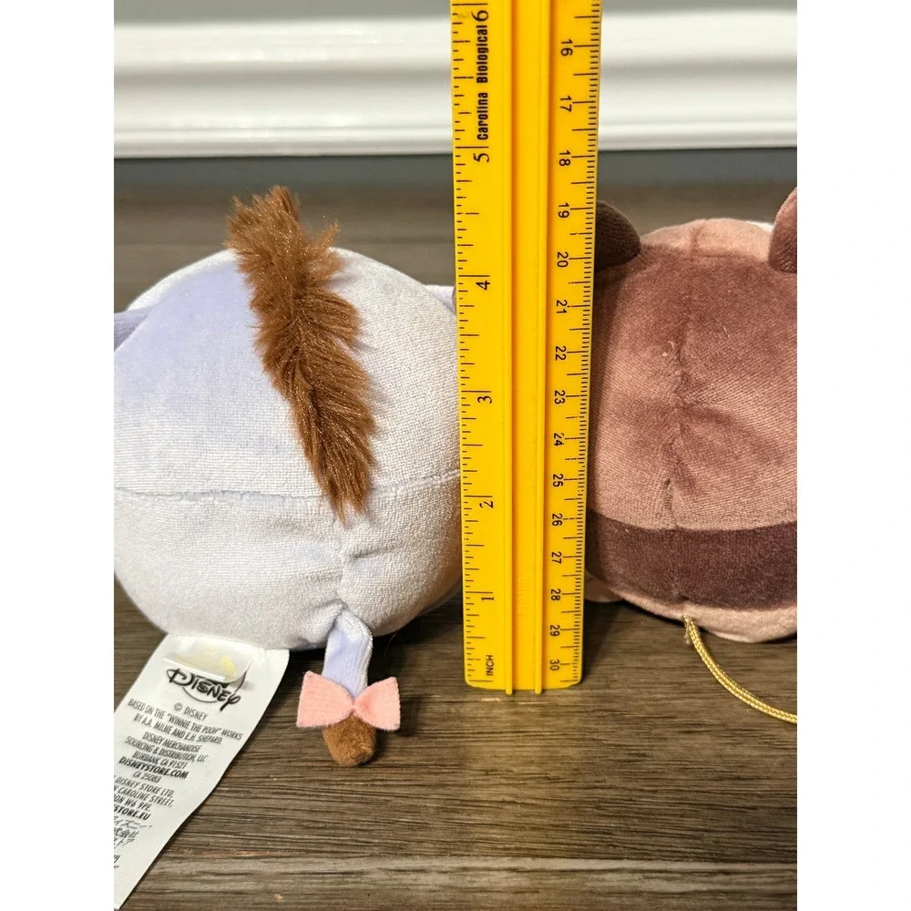 Disney Ufufy Winnie the Pooh Eeyore and Roo Small Plush Set 3.5 Inch Lot of 2